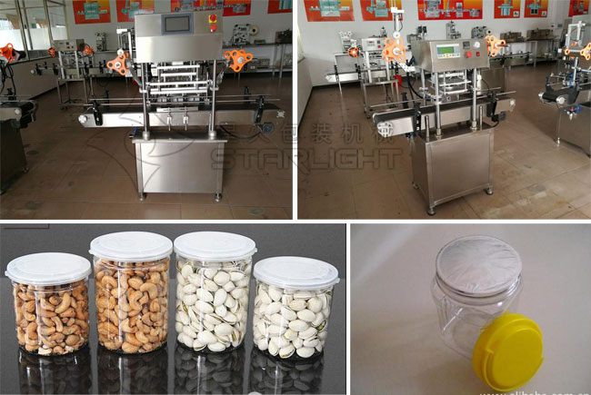 四头haha体育塑料瓶封口机及样品